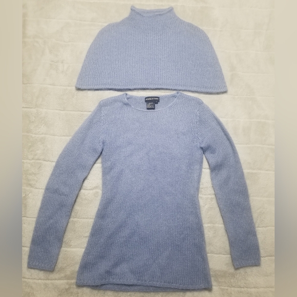Tristan & Iseut Blue Sweater and Shrug Set Size S - Picture 3 of 5